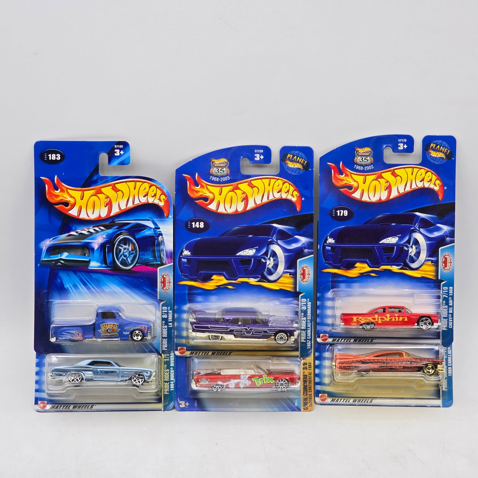 Lot Of 6 Hot Wheels Diecast Vehicles Mix: Lot of 6 Hot Wheels diecast vehicles featuring a mix of castings. Includes custom builds, sedans, and classic car designs, with varied colors and graphic deco across the group. All items are unopened 