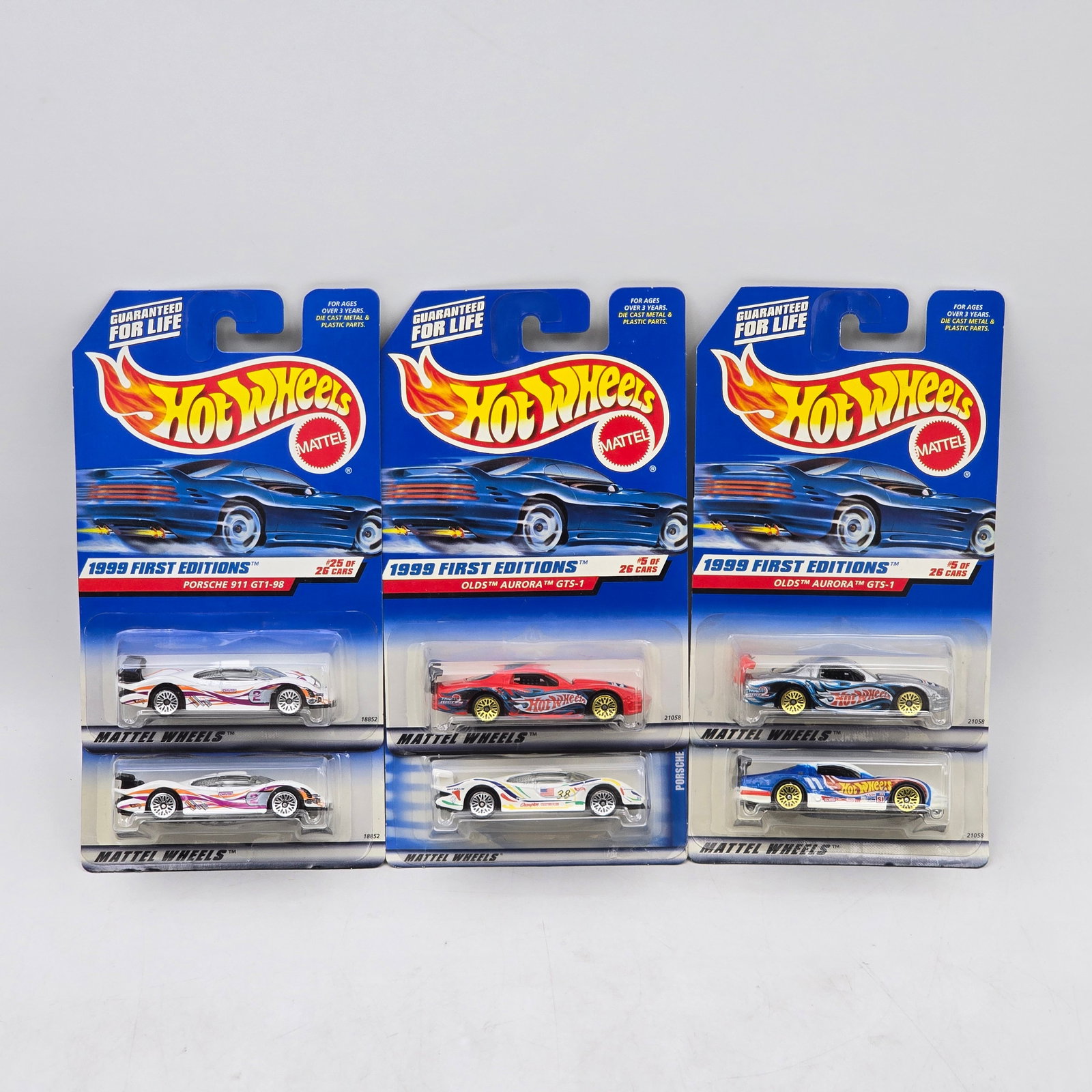 Lot Of 6 Hot Wheels Porsche & Olds Aurora Models (1 of 6)