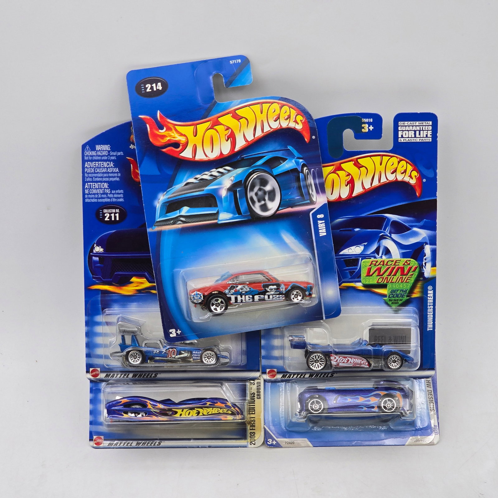 Lot Of 5 Hot Wheels Custom & Fantasy Models: Lot of 5 Hot Wheels diecast vehicles featuring a mix of custom and fantasy-style castings. Includes dragster-style builds, sleek concept racers, and stylized designs with bold graphics and unique body