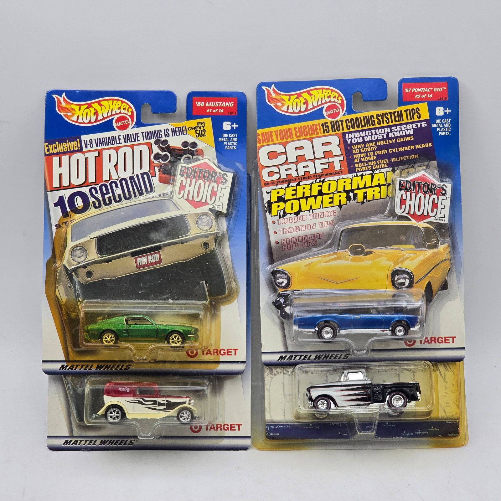 Lot of 4 Hot Wheels Special Series Models: Group of 4 Hot Wheels special series releases including 3 Editorâ€™s Choice Series models and 1 Cruisinâ€™ America Series release. This assortment features a mix of classic American mu