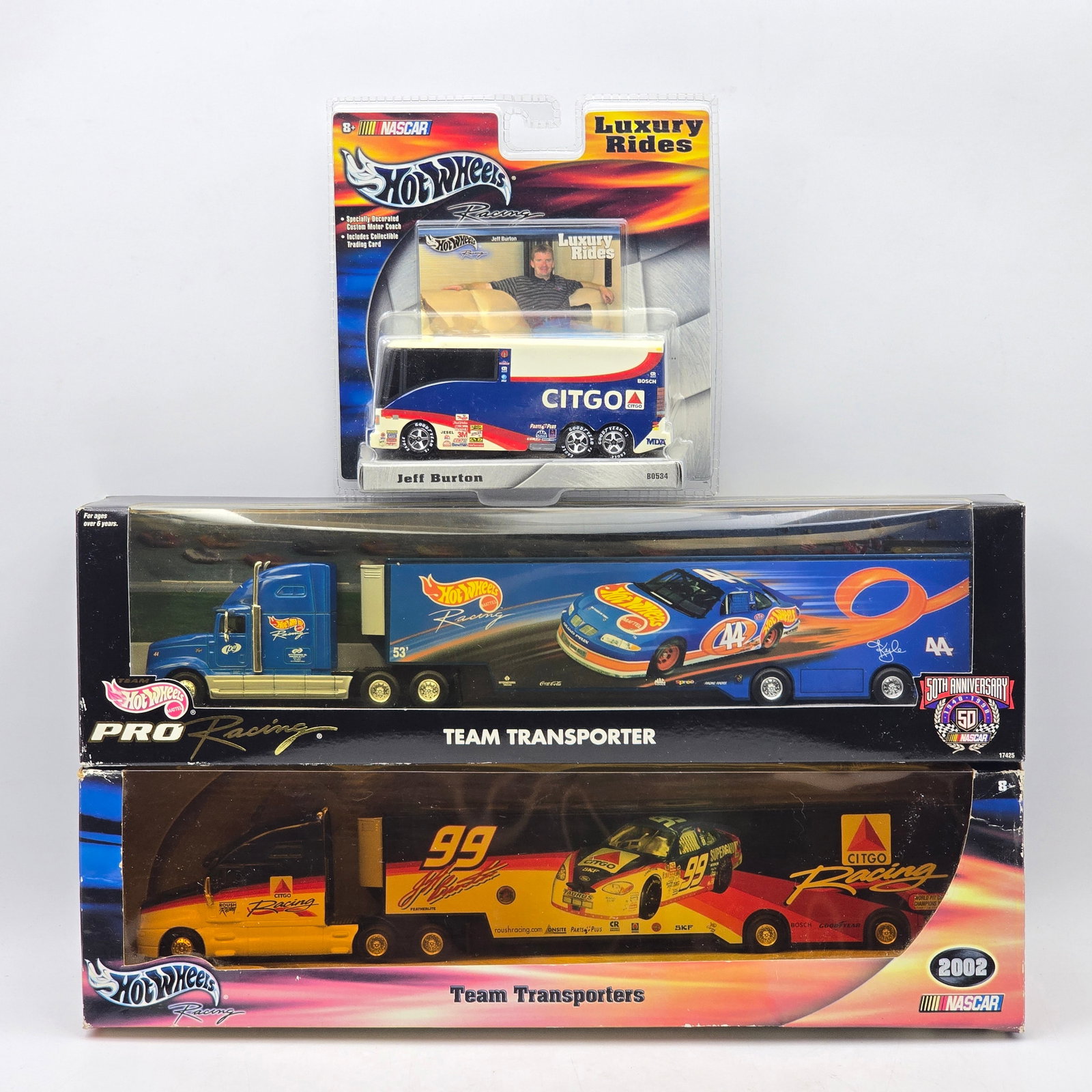 Lot of 3 Hot Wheels NASCAR Transport Sets (1 of 7)