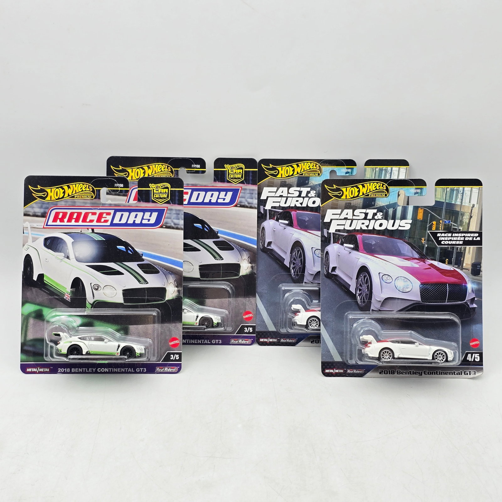 Lot of 4 Hot Wheels Premium Bentley GT3s (1 of 13)