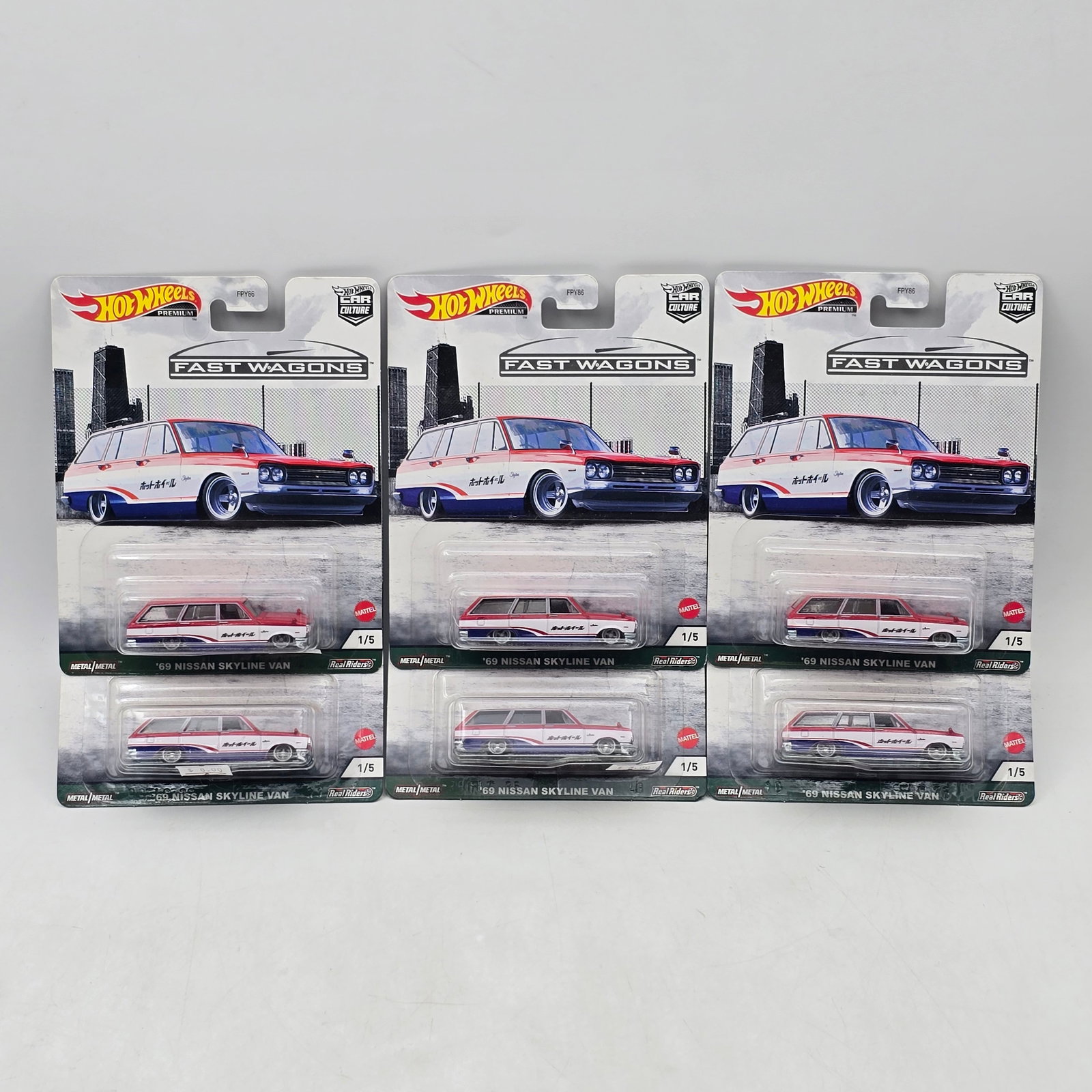 Lot of 6 Hot Wheels Fast Wagons Premiums: Includes (6) â€™69 Nissan Skyline Van premium models from the Car Culture Fast Wagons series. Cars-Appear to be in good condition with clean paint, sharp tampo detail, and no obvious wear visi