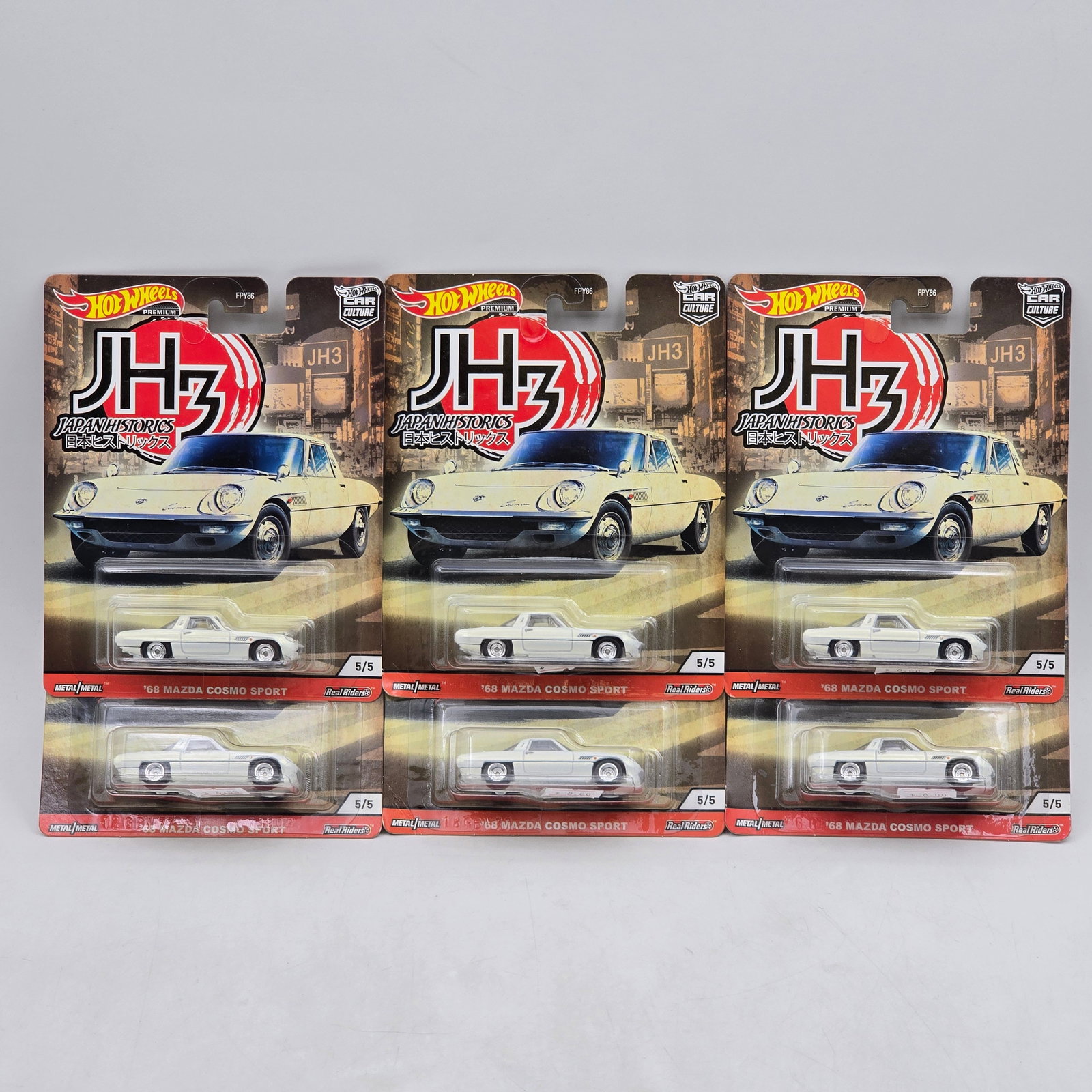 Lot of 6 Hot Wheels Japan Historics 3 Premiums: Includes (6) â€™68 Mazda Cosmo Sport premium models from the Car Culture Japan Historics 3 series. Cars-Look to be in good condition with no notable wear visible. Paint, tampos, glass, base an