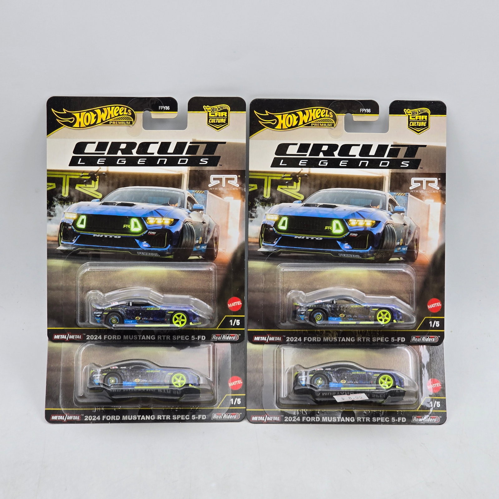 Lot of 4 Hot Wheels Circuit Legends Premiums: Includes (4) 2024 Ford Mustang RTR Spec 5-FD premium models from the Car Culture Circuit Legends series. Cars-Look to be in good condition with no notable wear visible. Paint, tampos, glass, base and 