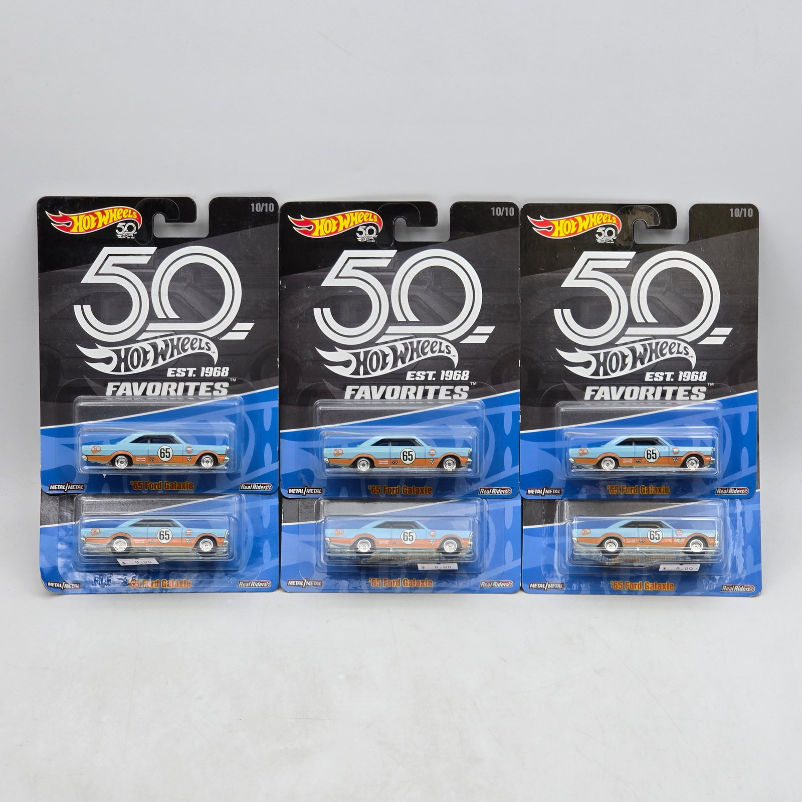Lot of 6 Hot Wheels 50 Favorites Premiums: Includes (6) â€™65 Ford Galaxie premium models from the Hot Wheels 50 Favorites series. Cars-Appear to be in good condition with clean paint, sharp tampo detail, and no obvious wear visible. C