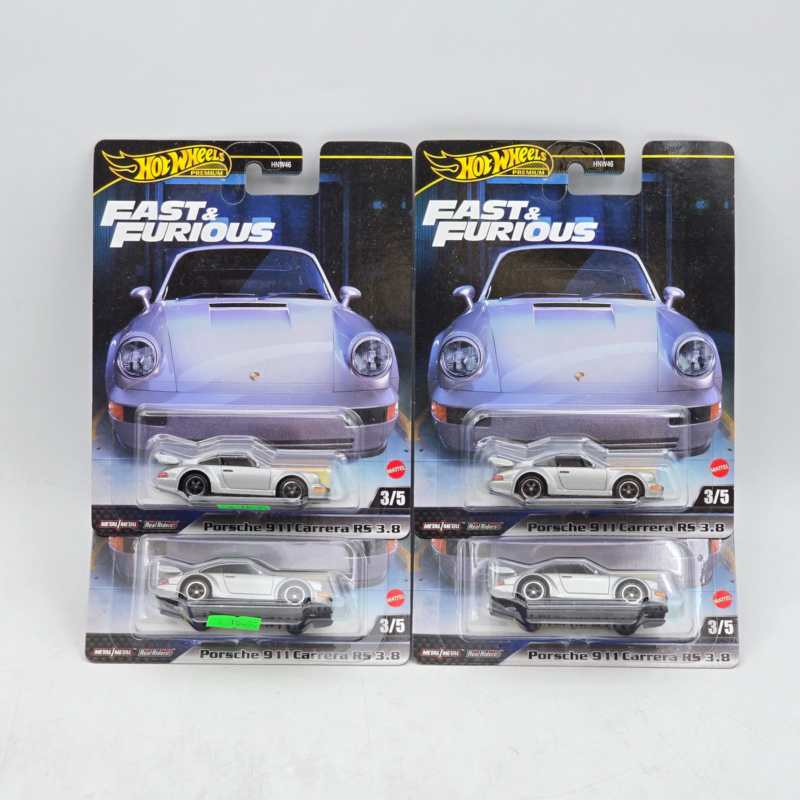 Lot of 4 Hot Wheels Fast & Furious Premiums: Includes (4) Porsche 911 Carrera RS 3.8 premium models from the Fast & Furious series. Cars-Appear to be in good condition with clean paint, sharp tampo detail, and no obvious wear visible. Cards-