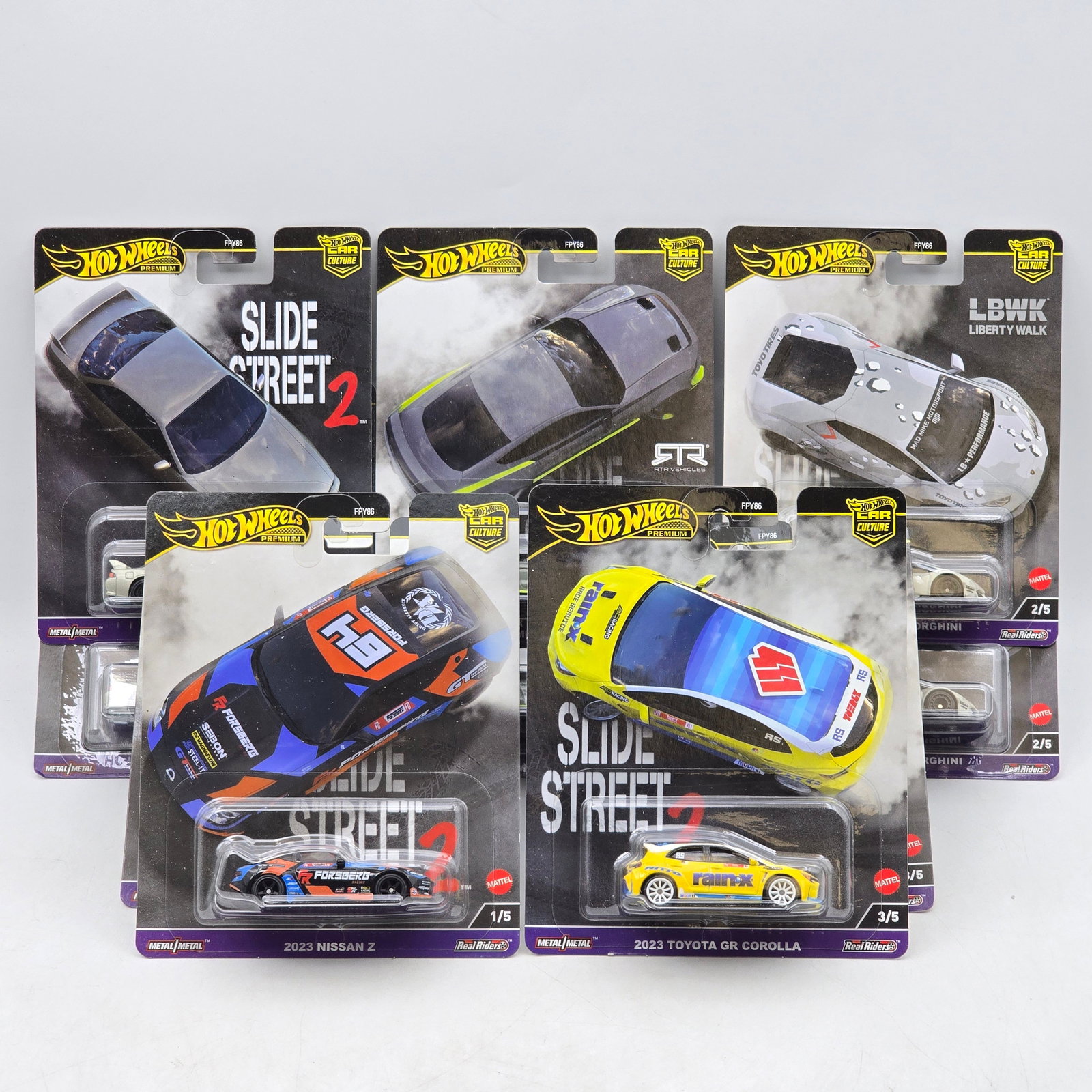 Lot of 10 Hot Wheels Slide Street 2 Premiums (1 of 20)