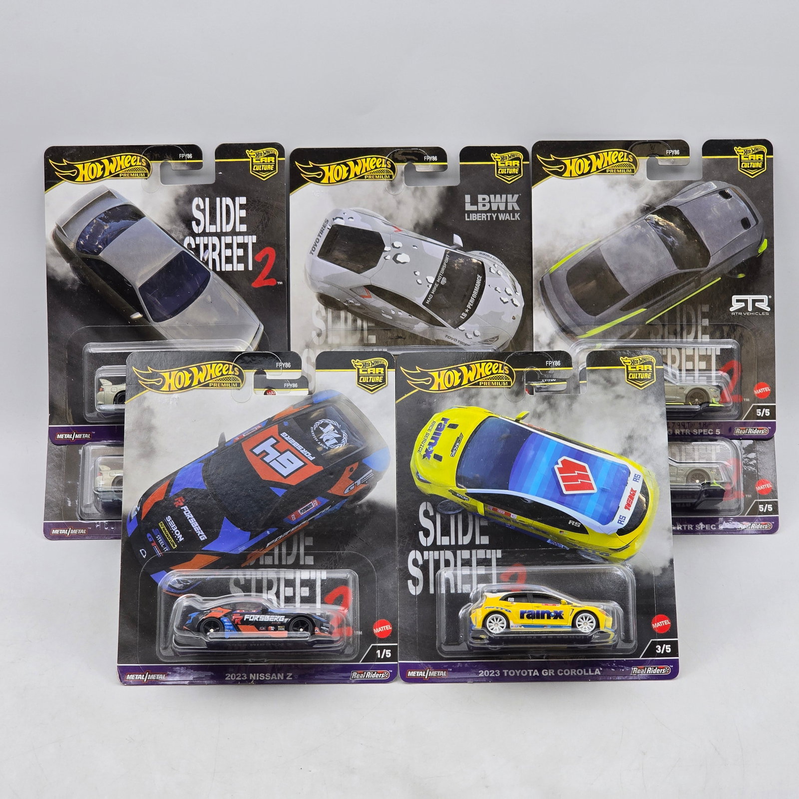 Lot of 10 Hot Wheels Slide Street 2 Premiums (1 of 20)