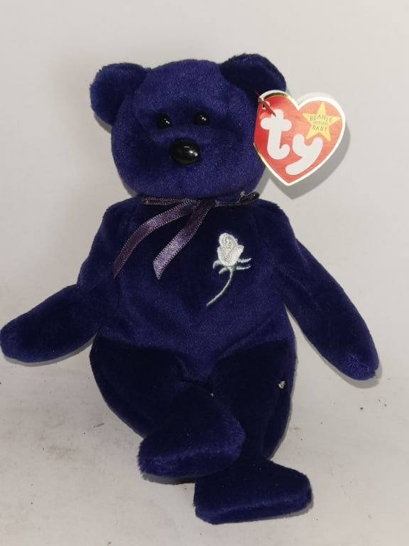 Ty Princess Diana Purple Bear Beanie Baby Auction