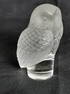 Lalique France Frosted Crystal Owl Paperweight