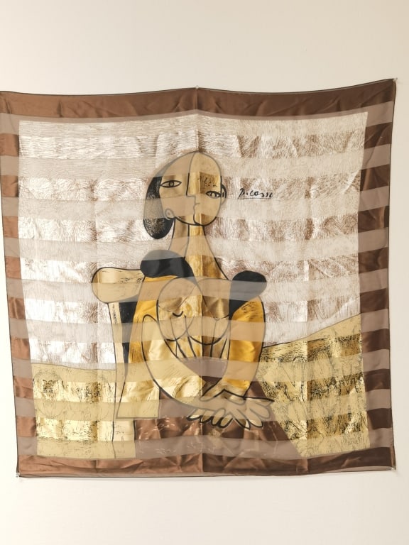 Picasso Silk Scarf: Picasso Silk Scarf, 39in