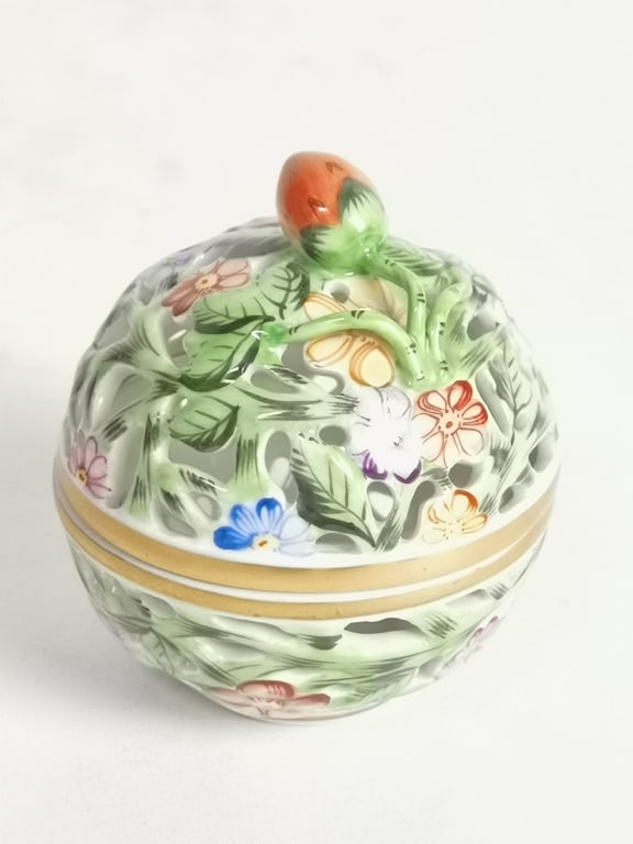 Herend Hungary Porcelain Hollow Trinket Box (1 of 5)
