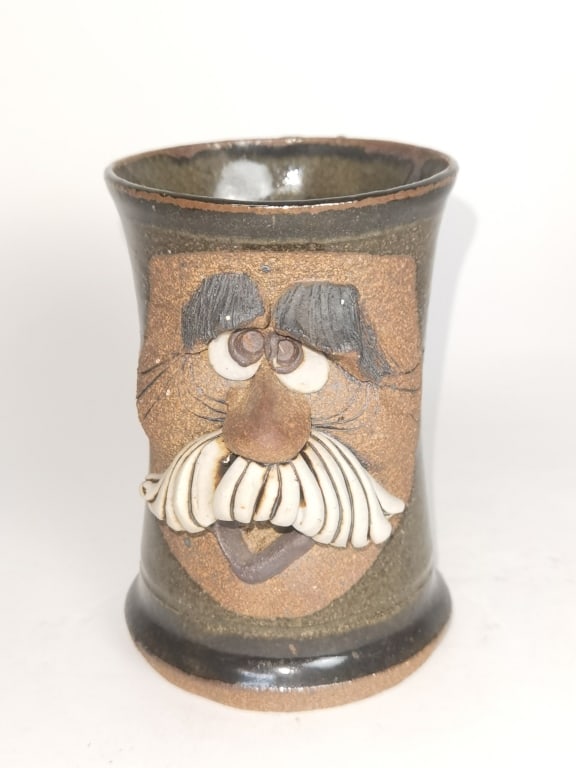 Vintage Signed Ceramic Ugly Face Mug (1 of 4)