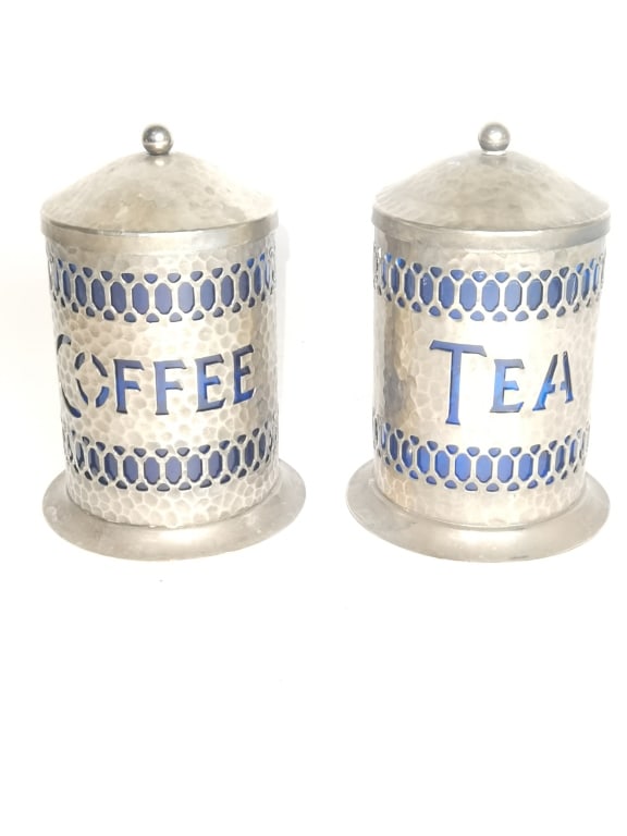 Vintage Silver Plated Tea/Coffee Glass Jars (1 of 3)
