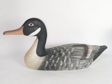 Painted Wood Carved Canadian Goose