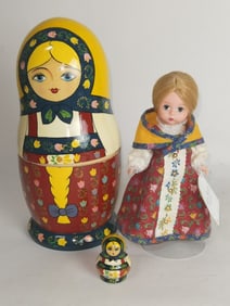 1999 Russian Stacking Doll and Madame Alexander Do