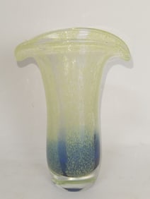 Vintage Teleflora Heavy Tulip Glass Vase