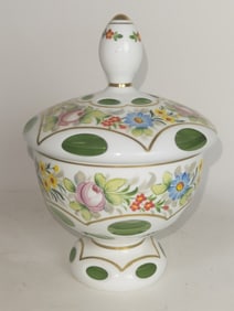 Vintage Moser Bohemia Czech Cased Glass Bowl