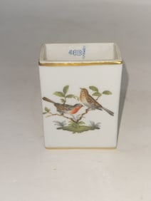 Herend Hungary Rothschild Porcelain Match Box Hold