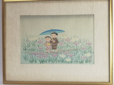 Vintage Japanese Cartoon Style Ukiyo-e