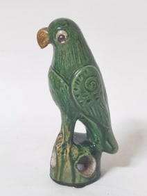 Chinese Porcelain Sancai Parrot Figurine