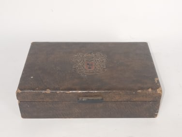 Vintage Wood Carved Pocket Watch Box