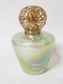 Green Swirl Iridescent Glass Diffuser