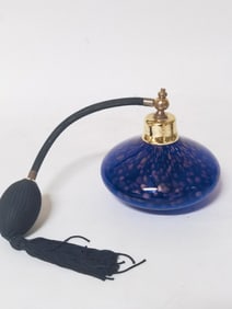 Vintage Murano Style Blue Glass Atomizer Perfume B