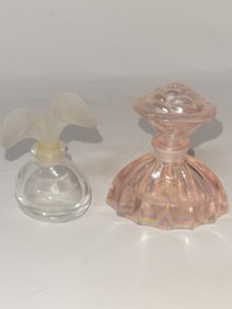 (2) Vintage Glass Perfume Bottles