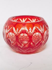 Vintage Red Cut-to-Clear Votive