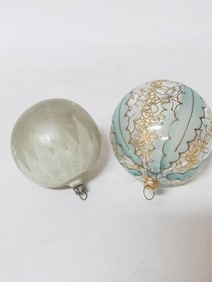 (2) Vintage Glass Ornaments