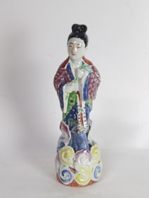 Chinese Porcelain Famille Rose Deity Figurine