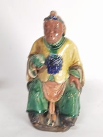 Chinese Porcelain Sancai Monkey Deity Figurine