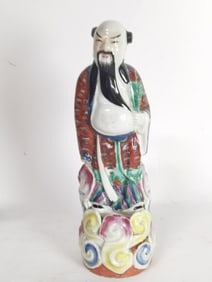 Chinese Porcelain Famille Rose Deity Figurine
