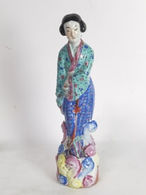 Chinese Porcelain Famille Rose Deity Figurine