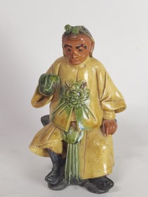 Chinese Porcelain Sancai Monkey Deity Figurine