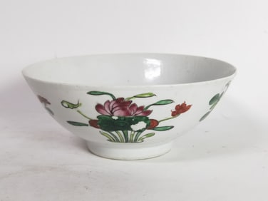 Chinese Porcelain Famille Rose Floral Bowl