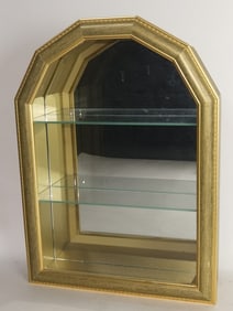 Gilt Wood Glass Wall Curio