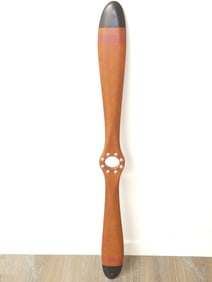 Vintage Wood Carved Airplane Propeller Wall Decor