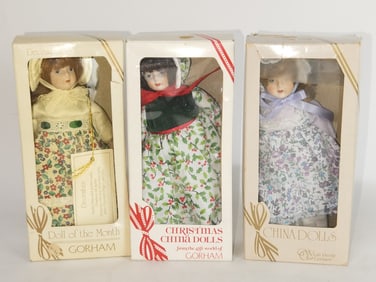 Three Vintage Gorham Dolls