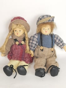 Two Vintage Porcelain Dolls