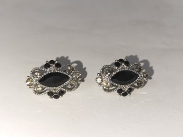 Costume Silver Tone Ear Clips