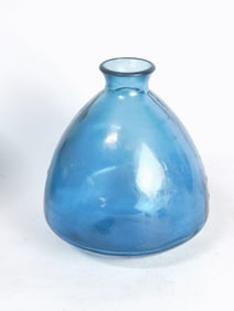 Sam Miguel Vidrios Blue Recycled Glass Vase