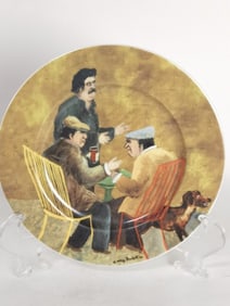 Tuscan Storefronts by Guy Buffet Porcelain Plate