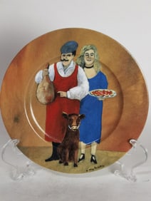 Tuscan Storefronts by Guy Buffet Porcelain Plate