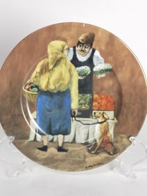 Tuscan Storefronts by Guy Buffet Porcelain Plate