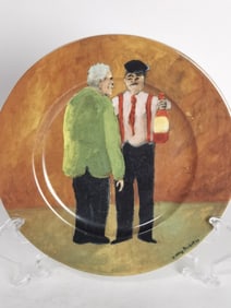 Tuscan Storefronts by Guy Buffet Porcelain Plate