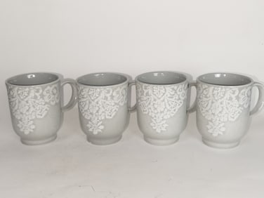 (4) Threshold Stoneware Mugs