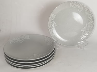 (4) Threshold Stoneware Plates